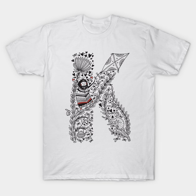 Letter K (Buu&Luu Alphabet) T-Shirt by yuliia_bahniuk